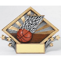 Resin Diamond Plate Stand or Hang Sculpture Award (Basketball)